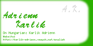 adrienn karlik business card